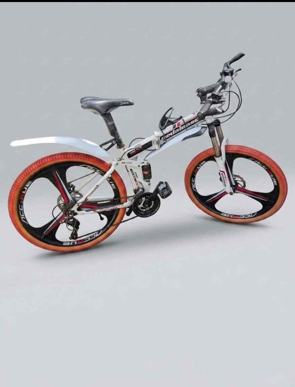 Adult Pedalease Full-Suspension Folding Mountain Bike. Excellent condition