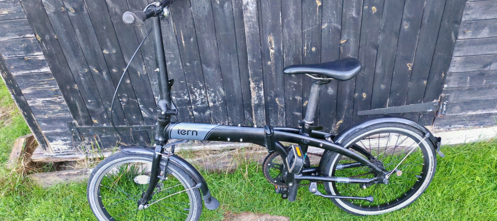 Tern Link Uno 20in Folding Bike Black with Mudguards & Rear Rack