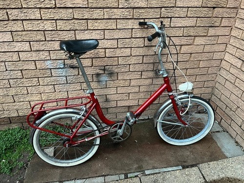 Red Vintage Folding Bike Conza
