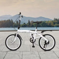20" Folding Bike – 6 Speed, Lightweight, Portable – White
