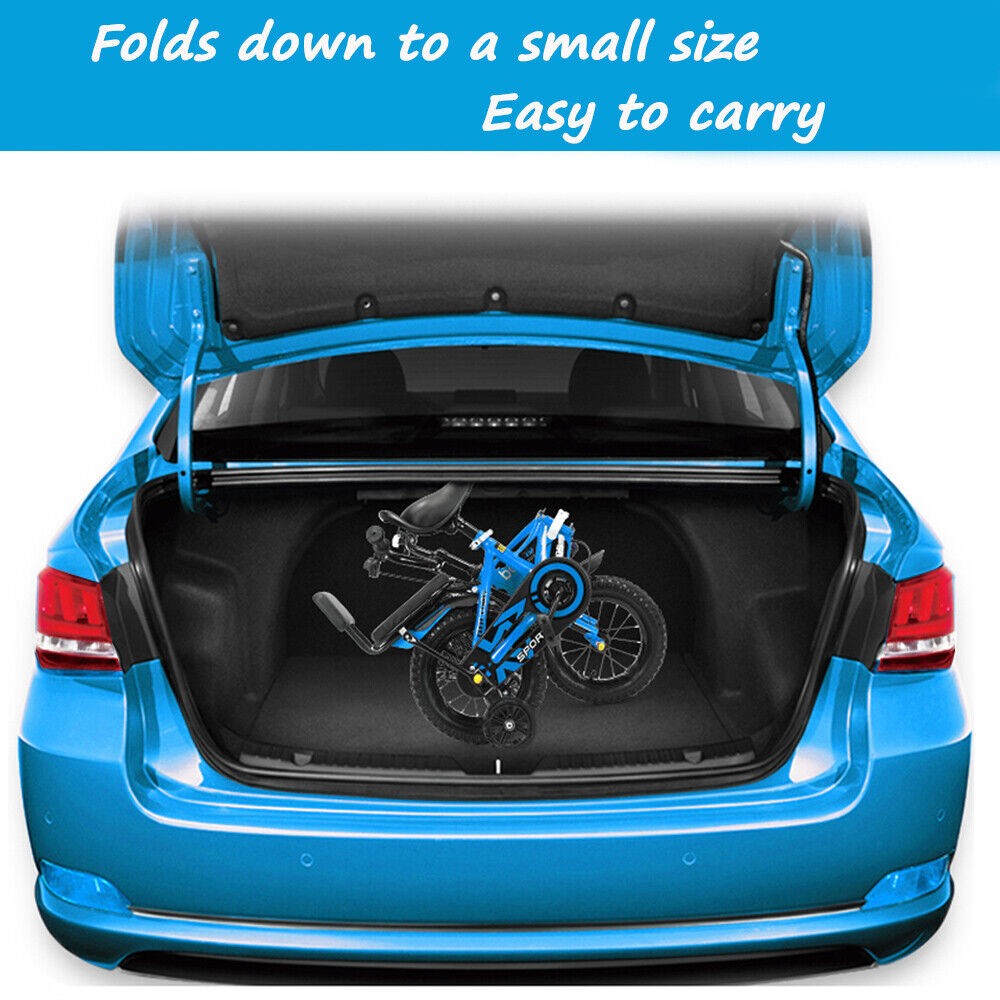 12/14/16inch Kids Bike Bicycle Children Boys Foldable Cycle Removable Stabiliser