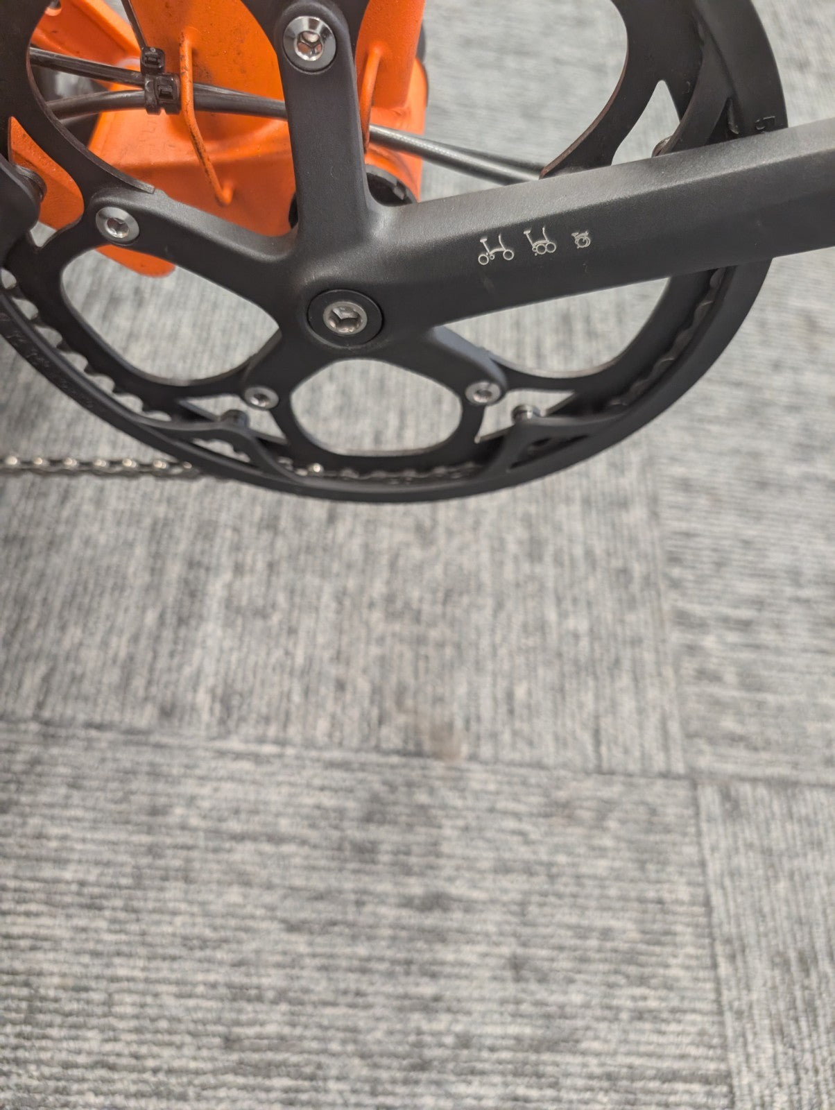 Brompton G Line 8-Speed Large Orange Excellent Condition