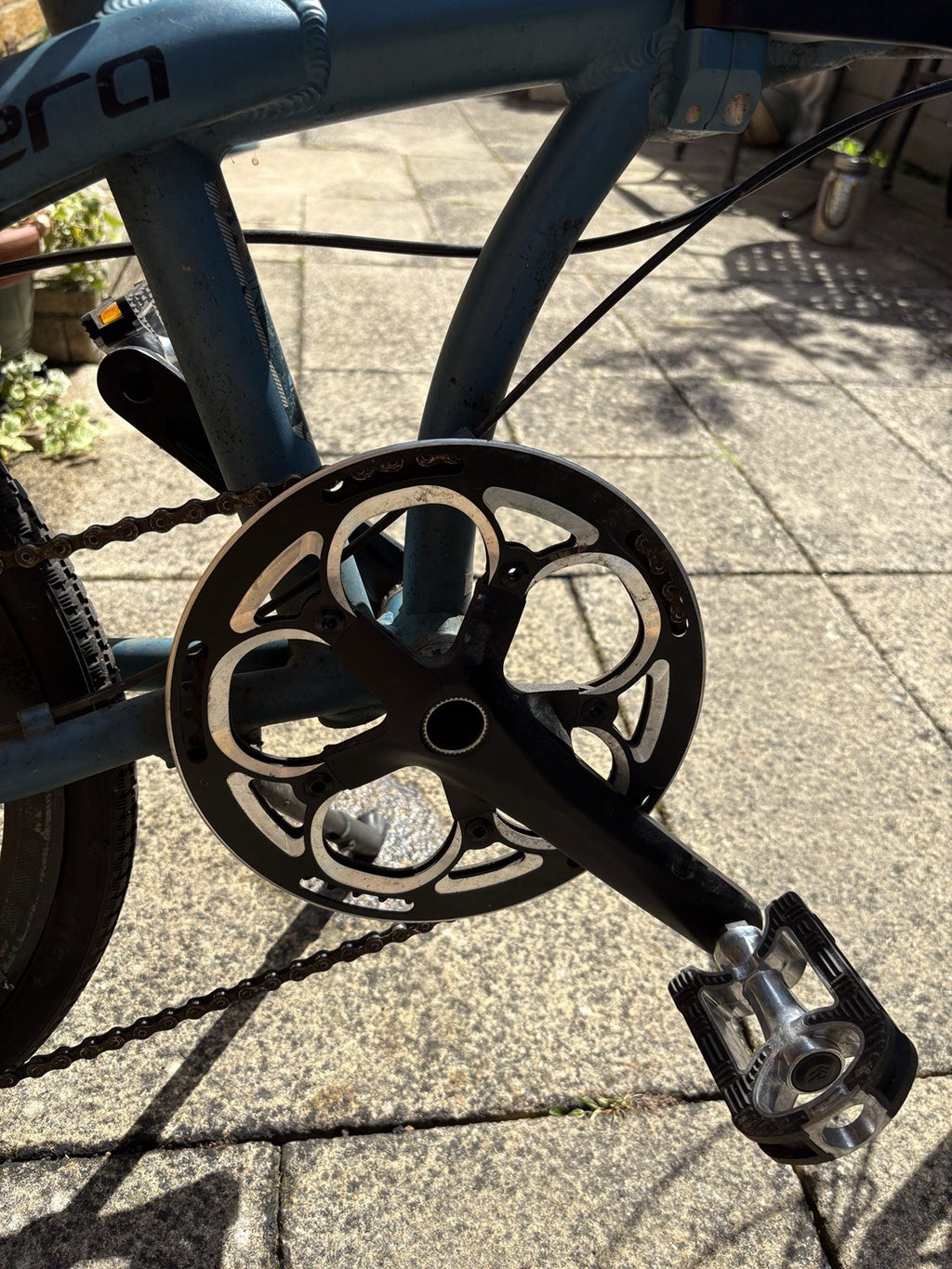 Carrera Intercity 20in Folding Bike Blue/Black, Mechanical Disc, Derailleur