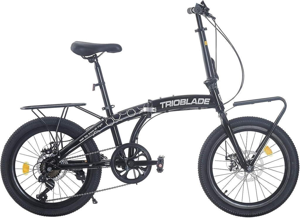 20" Folding Bike 7 Speed Disc Brake Lightweight Adult Commuter Bicycle