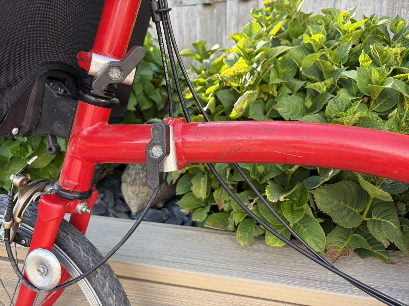 Brompton Red Folding Bike 3-Speed Bicycle