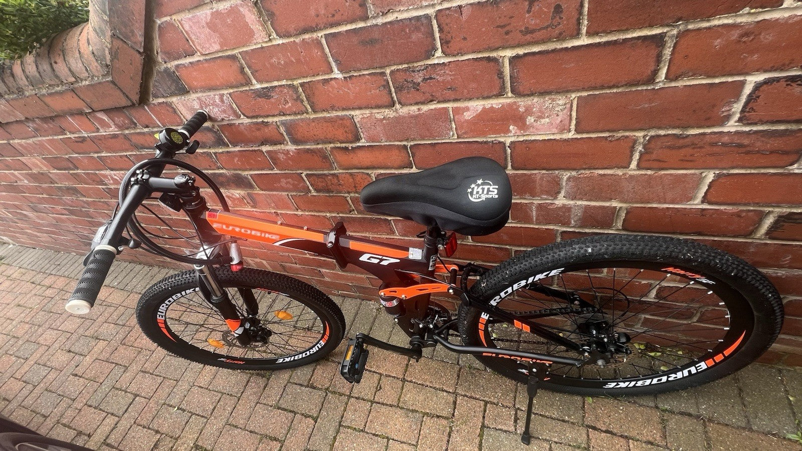 Folding Mountain Bike, Brand Eurobike * Number of Speeds 21 * 27.5 Inches Black