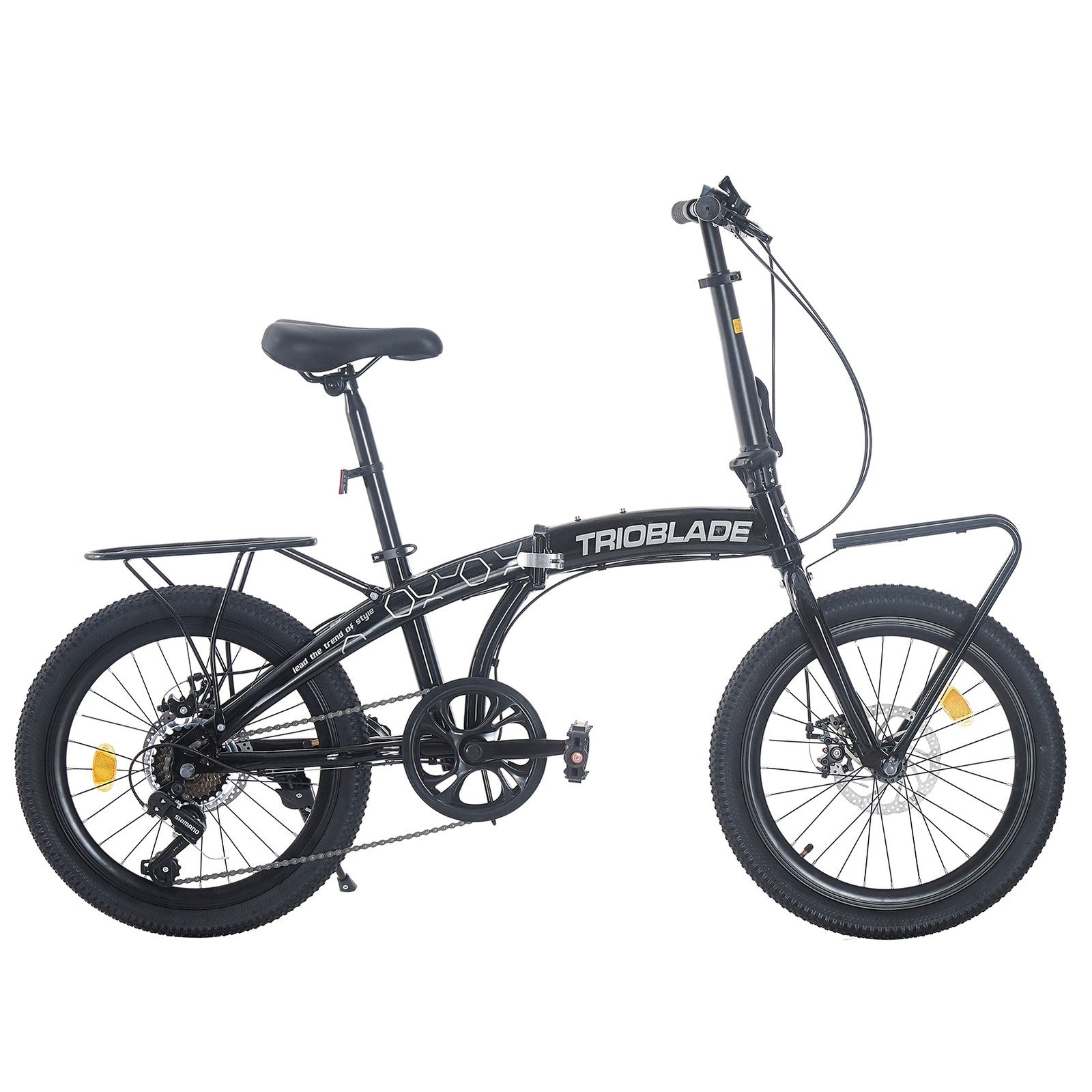 Folding Bicycle 20 Inch Bikes for Adults 7-Speed Variable Foldable City Bicycle