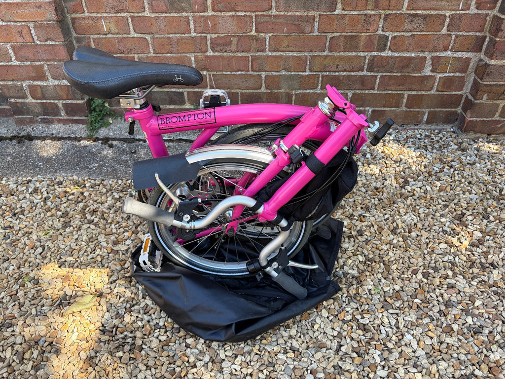 Brompton M3L Folding Bike x2 - Black & Pink - VGC