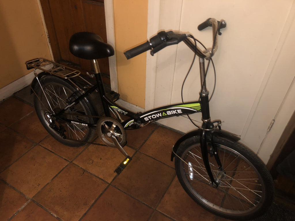 Stowabike Pro Folding City Bike Shopping Compact Bus Train 6 speed Shimano gear