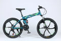 24"/26" Folding Mountain Bike – Full Suspension, Disc Brakes, Lightweight Frame