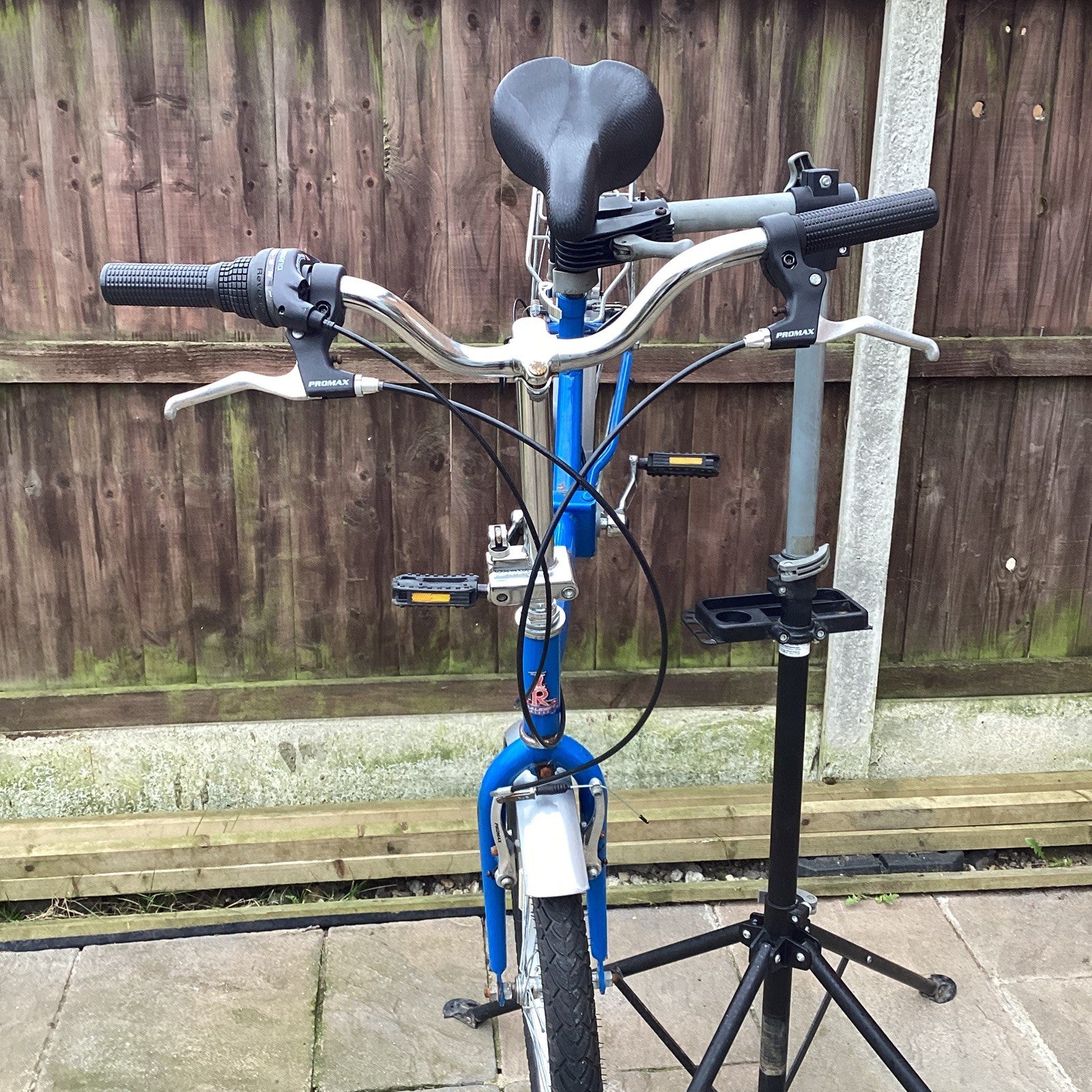 Raleigh Stowaway Steel 6 Speed Folding Bike In Blue - Serviced - 20" Wheels