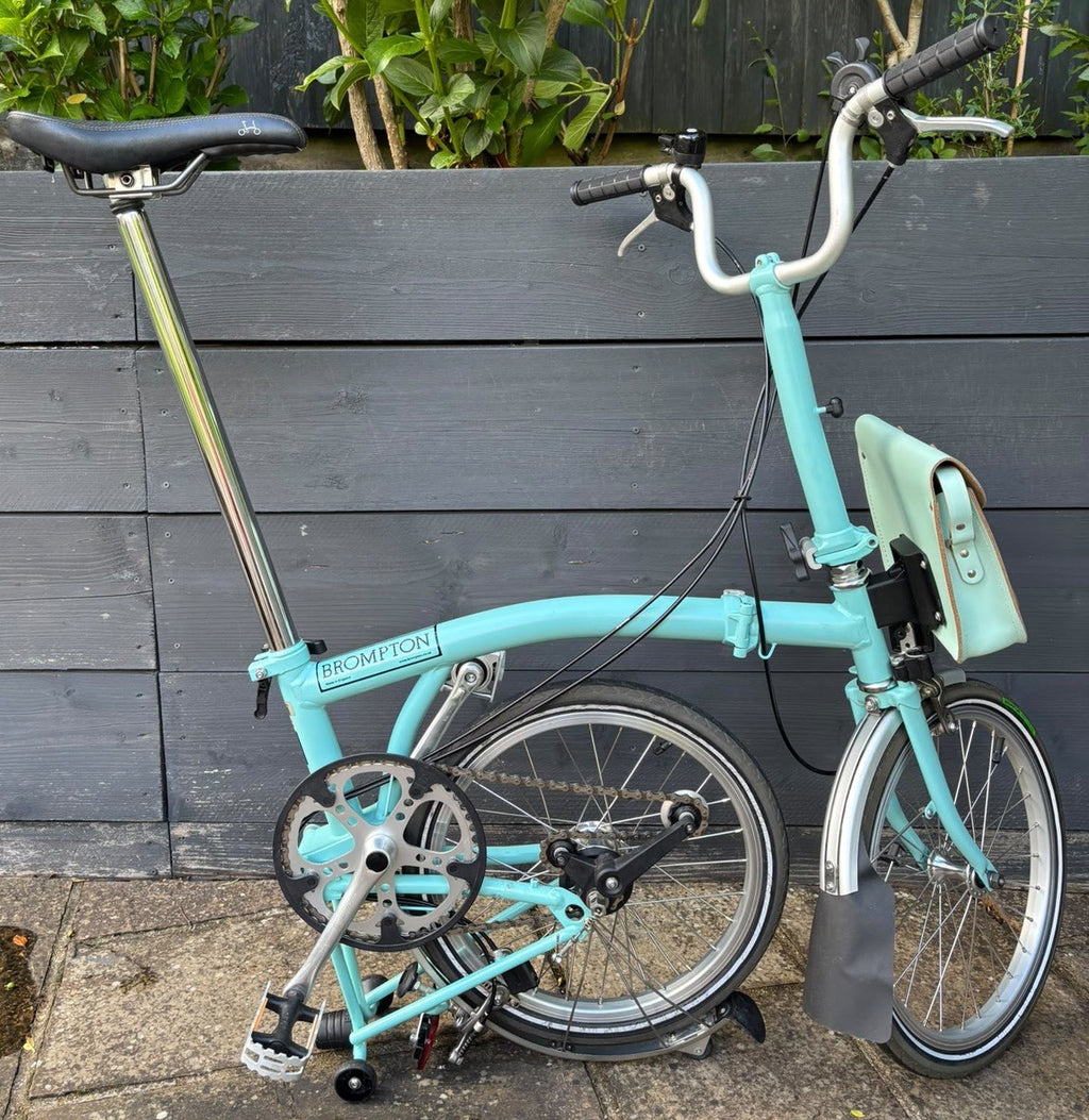 Brompton M3L C Line equivalent Folding Bicycle in Turkish Green - Hardly Used