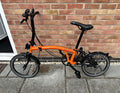Brompton C Line Bike, 6 speed, matte orange and black excellent condition