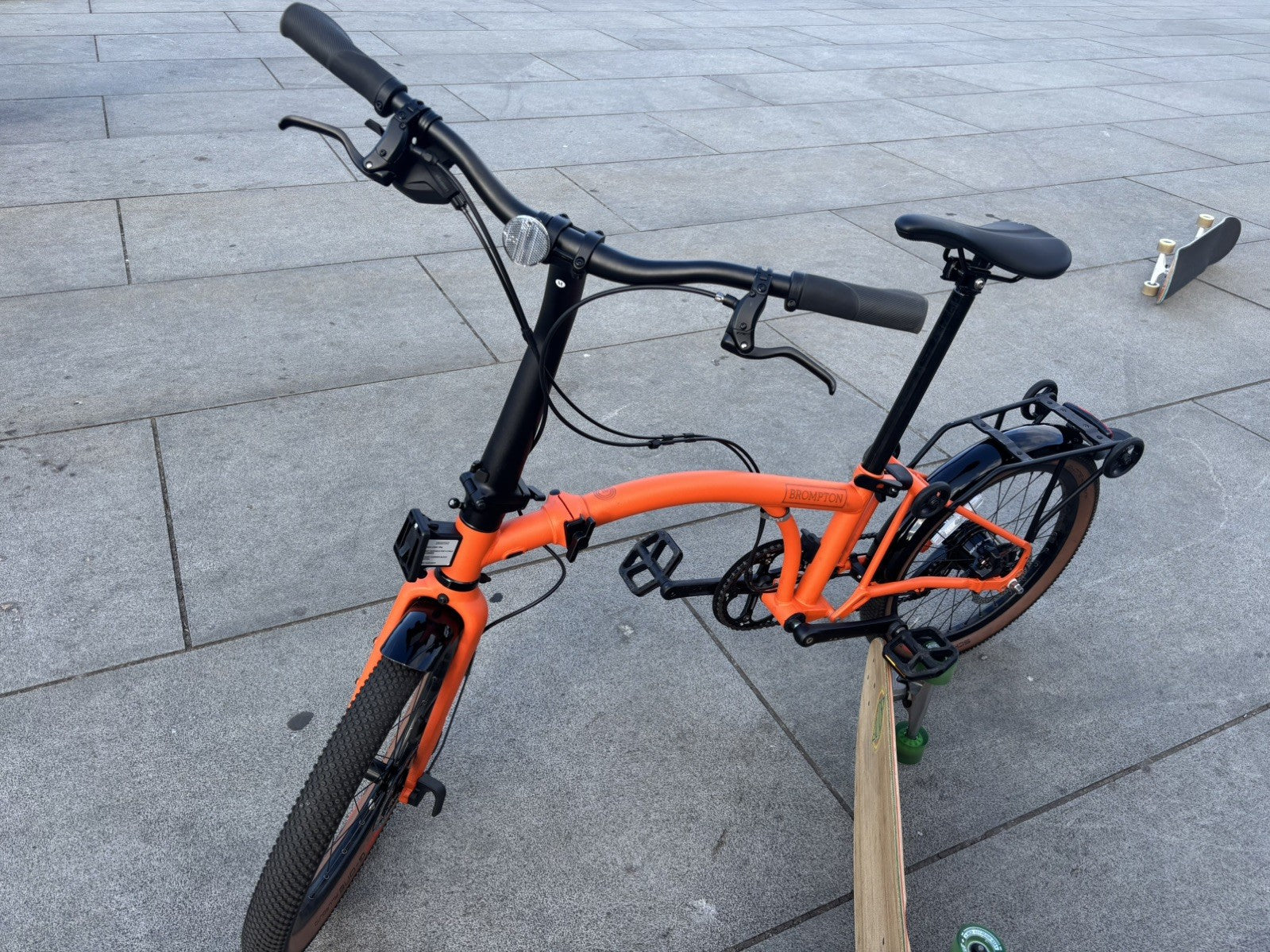 Brompton G Line 8-Speed Orange w/ mudguards and rack