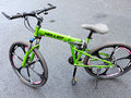 Hummer Hellion 26in Folding Mountain Bike Green/Black/Red Front Suspension