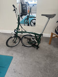 Brompton M6L Folding Bike British Racing Green Brooks Cambium C17, Messenger Bag