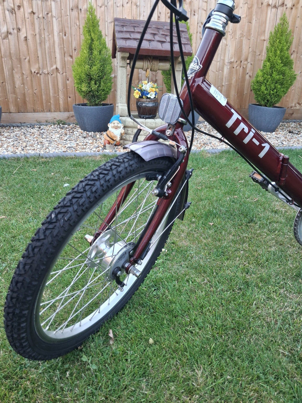 PASHLEY - Tri-1 Folding Adult Trike Burgundy Red