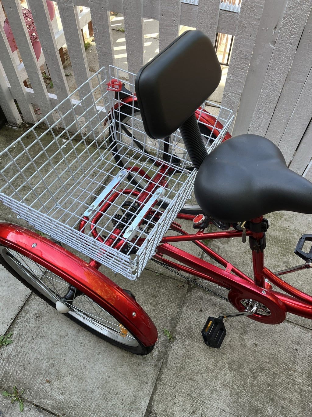 24'' Tricycle Adult Senior 7 Speed 3 Wheels Bike Foldable Trike Bicycle + Basket