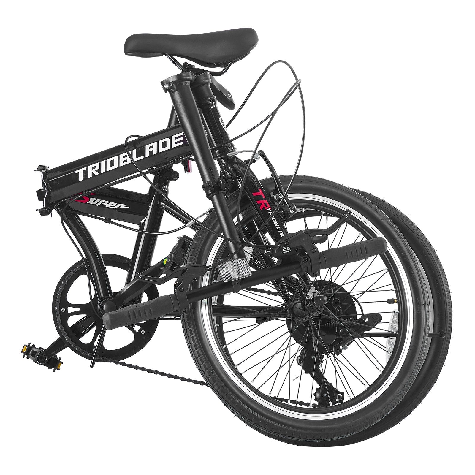 20 inch Unisex Folding Bike Adult Kids City Bikes 7 Speeds Disc Brakes Bicycle
