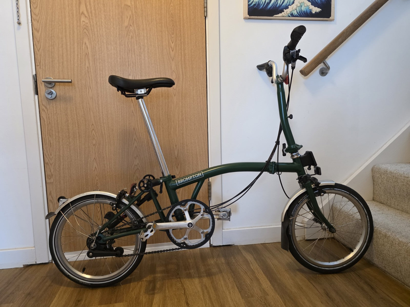 Brompton Folding Bike 6-Speed H6L British Racing Green - Serviced and Upgraded