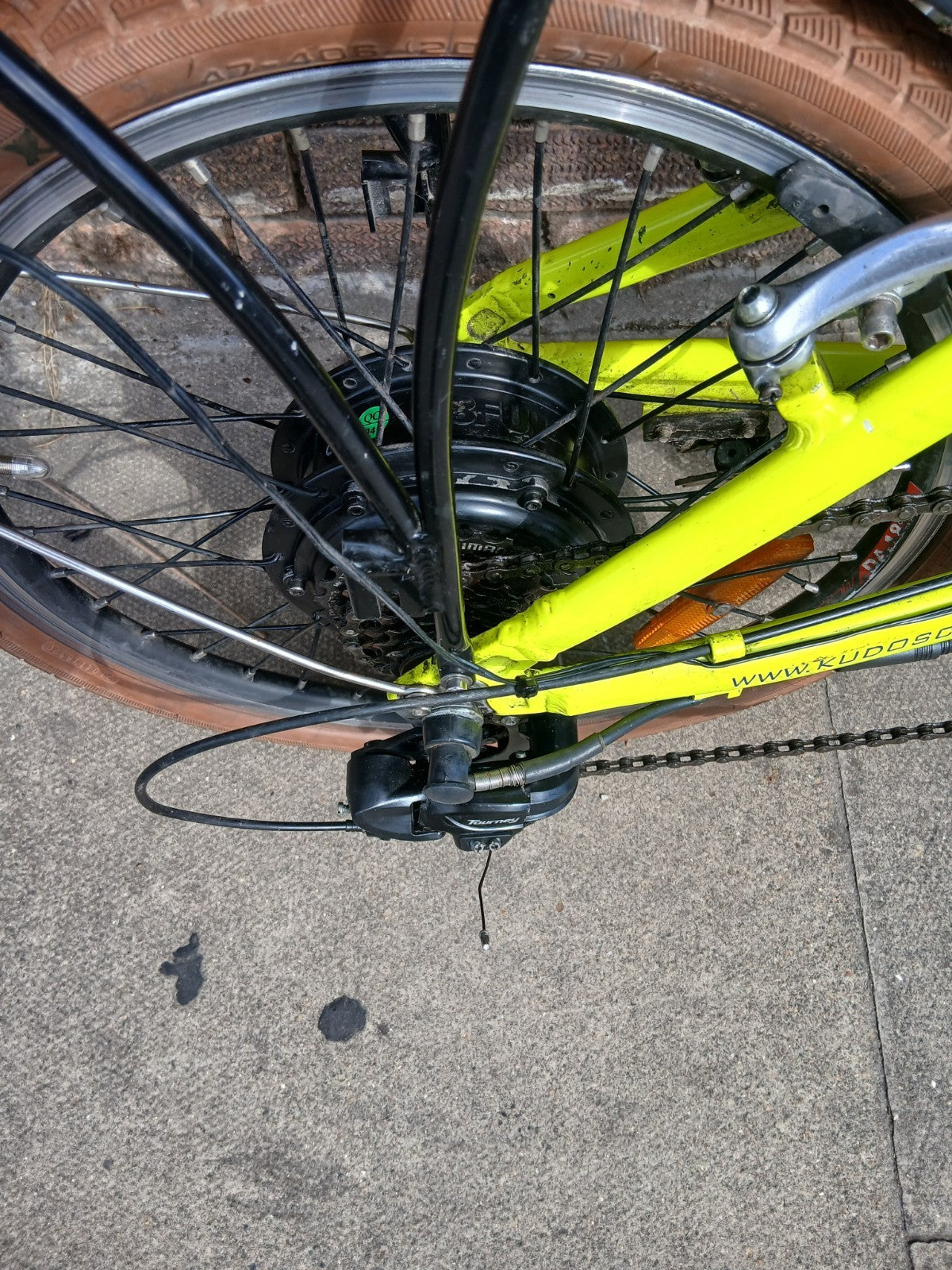 Ecosmo 20AF09BL 20" Wheel 12kg Lightweight Alloy Folding City Bicycle - yellow
