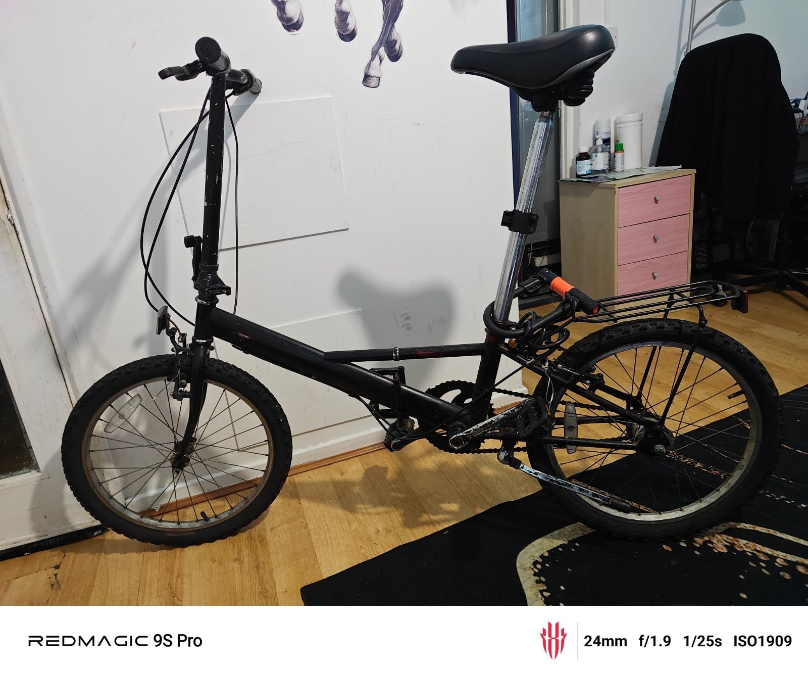 Folding Bike 20” – City Commuter – £60 – London - Black - 3-speed Hub gear -Used