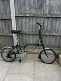 Brompton M3L Folding Bicycle – Recently Serviced, Low Usage, City Commuter Green