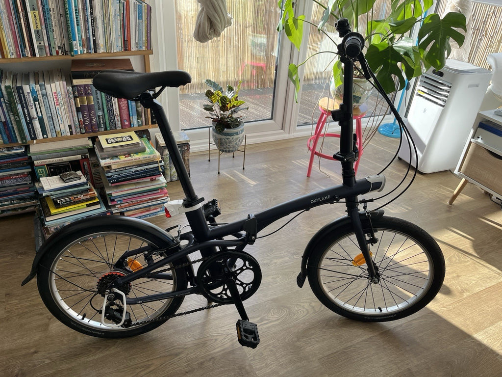 Oxylane 500 Folding Bike - Blue