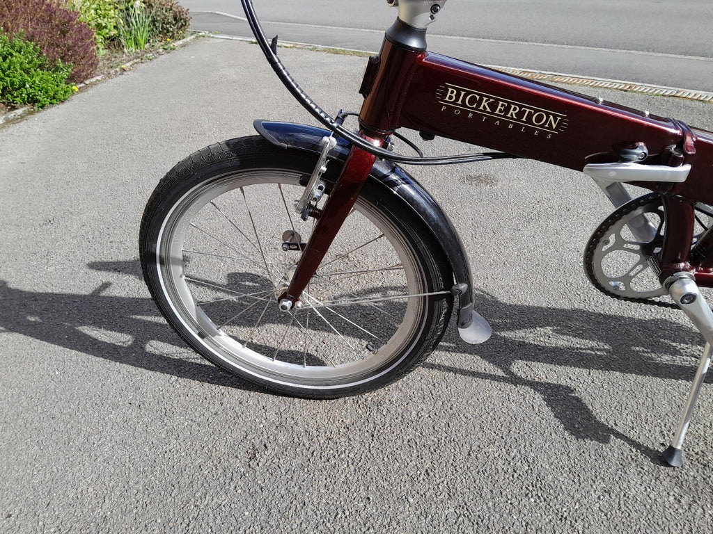 Bickerton Argent 1707 Mark B folding bicycle, red, 7 gears, gel saddle