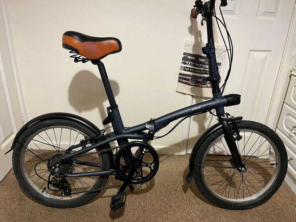 Decathlon Folding Bike btwin 500 Blue