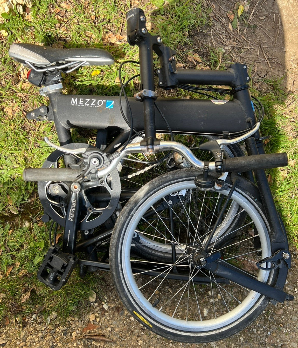 MEZZO FOLDING BIKE BICYCLE D9 BLACK LIGHTWEIGHT BAG COMUTING RACK BAG ALUMINIUM