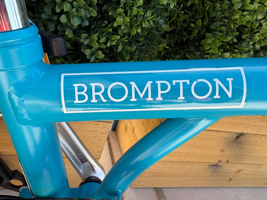 Brompton P6L 2018 6-Speed Folding Bike - Lagoon Blue - Immaculate Condition