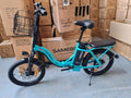 20" Portable Commuter Bike 36V 12AH Folding City Bike 7 Speed -CY20R Light Blue