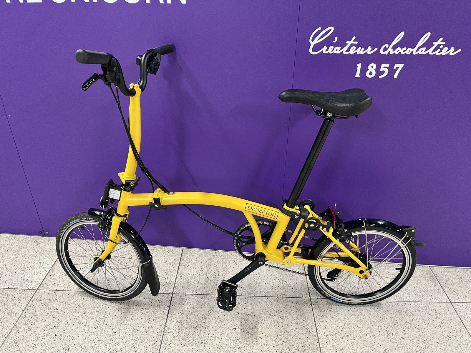 Brompton M12L C Line (2025) Bumblebee Yellow 12 Speed Folding Bike
