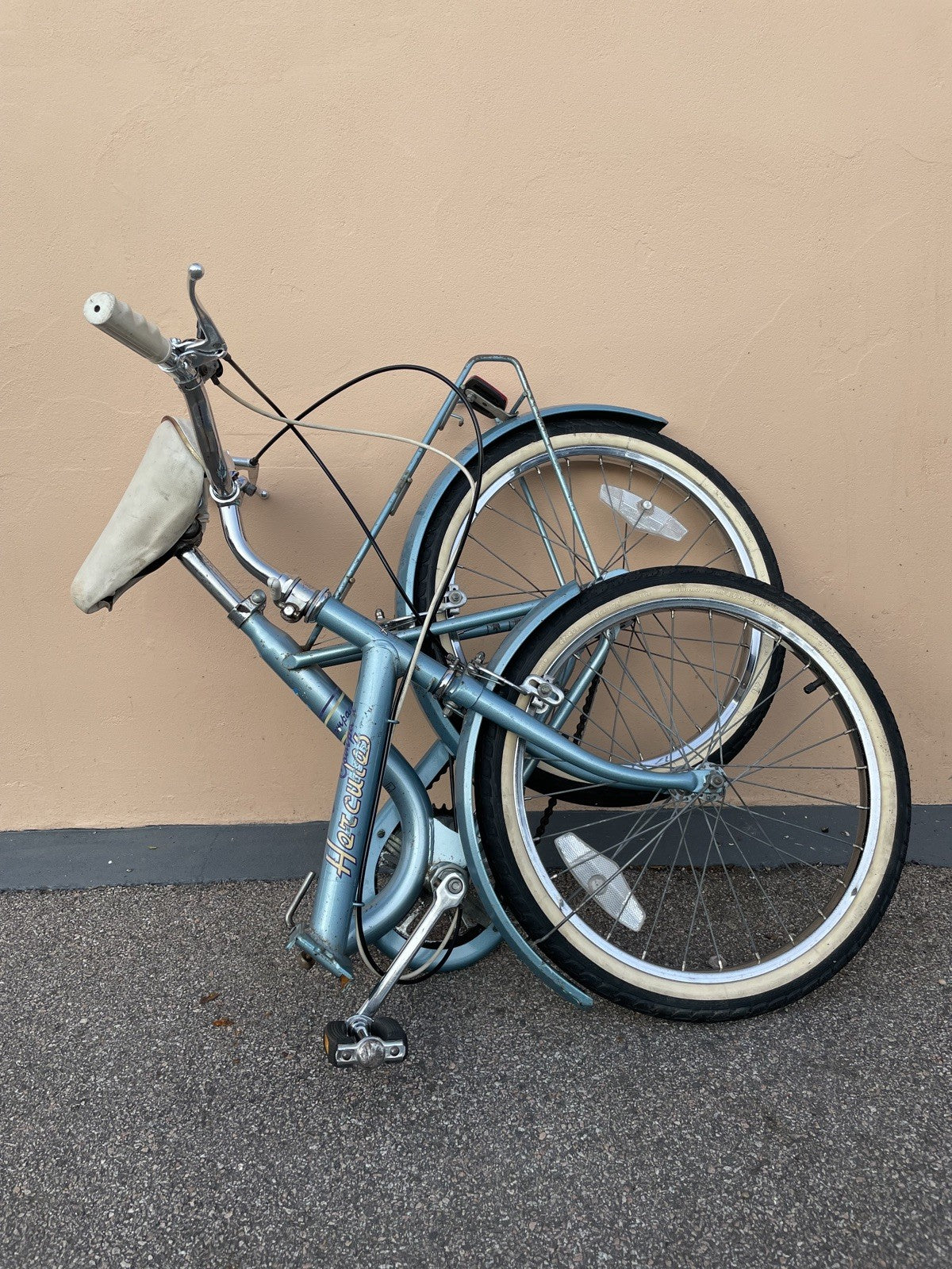 Vintage Hercules Compact folding bike Stowaway Shopper fold up Raleigh Retro LDN