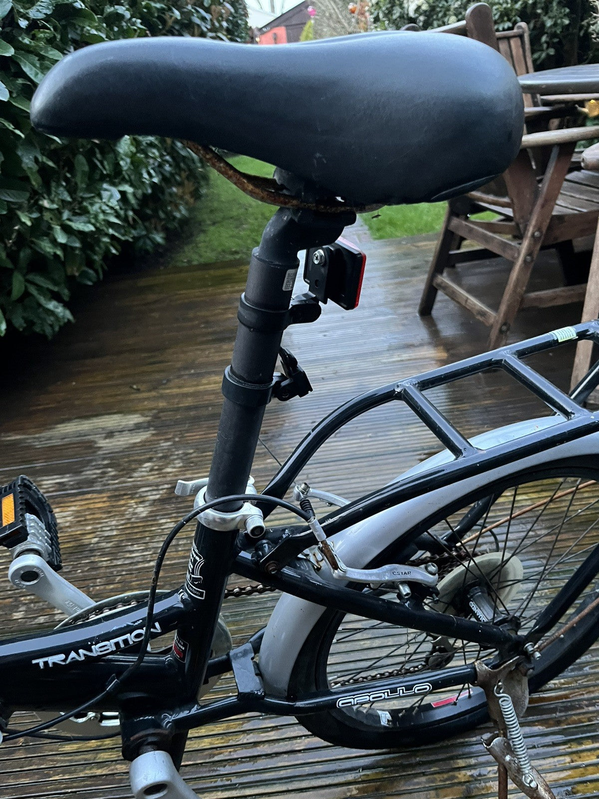 apollo transition folding bike 6 revoshift gears 20inch wheels adults unisex