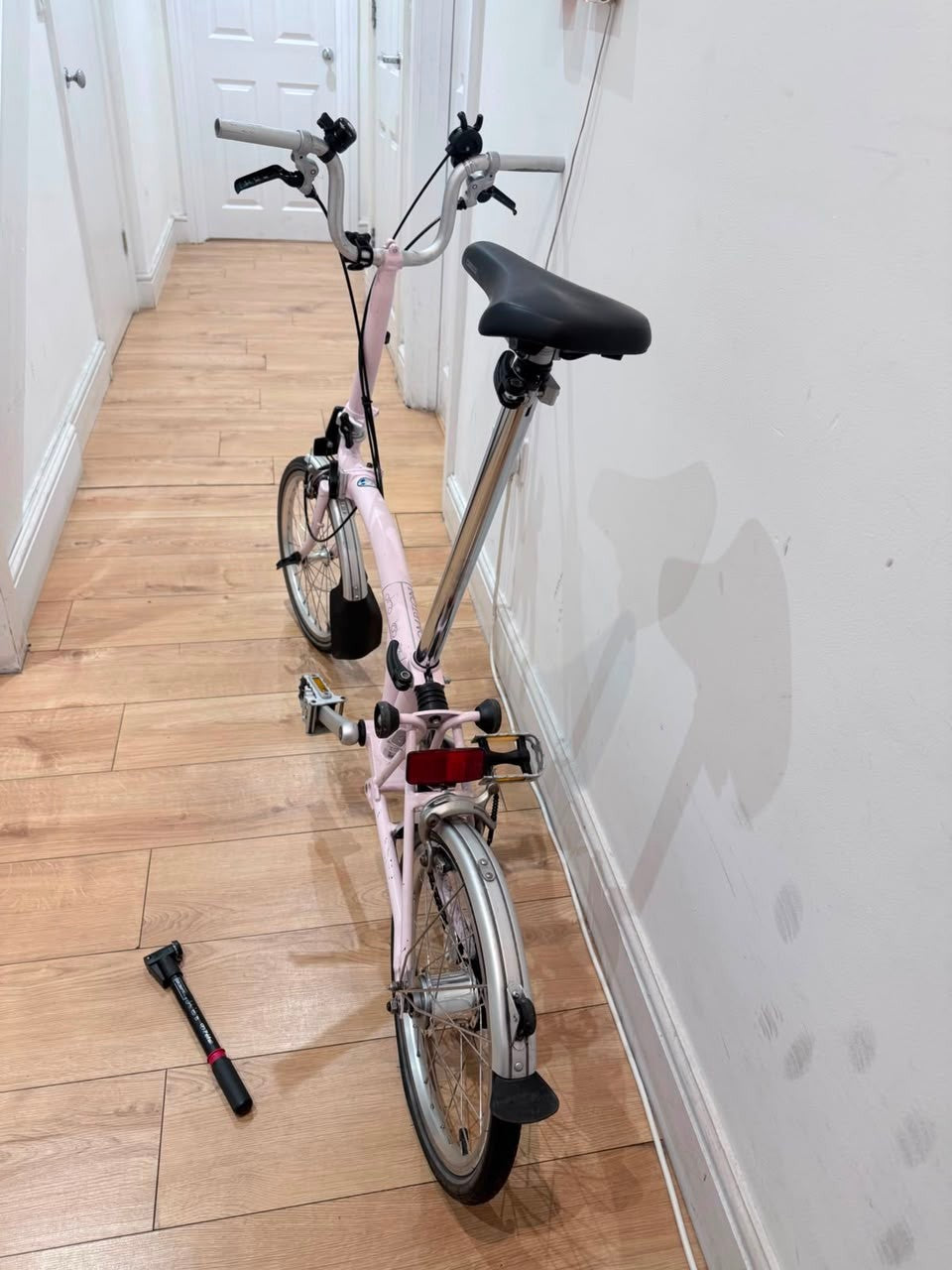 Brompton M3L Folding Bike – Pale Pink – 2014 Model – Made in England