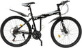 26" Foldable Mountain Bike 21 Speed Disc Brakes Urban Commuter Camping MTB