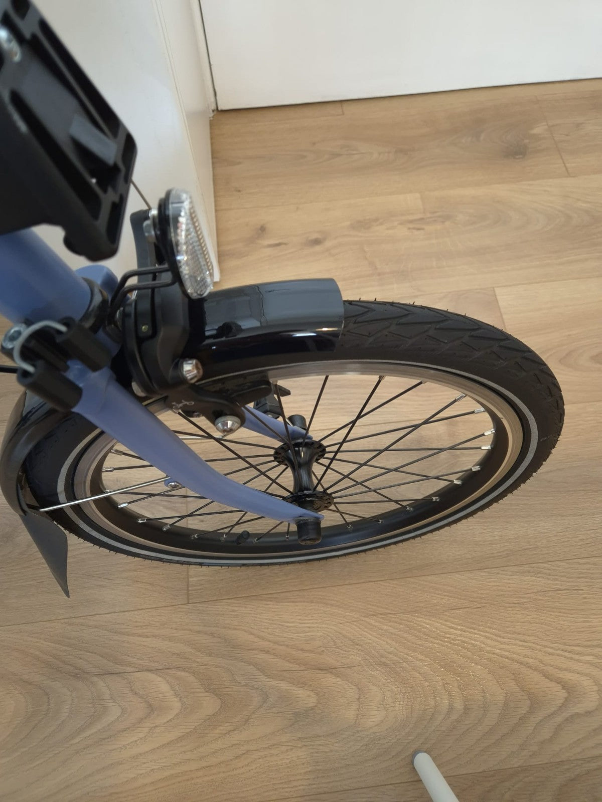 Brompton Folding Bike 16in Blue, Mudguards & Reflectors, Derailleur, Caliper