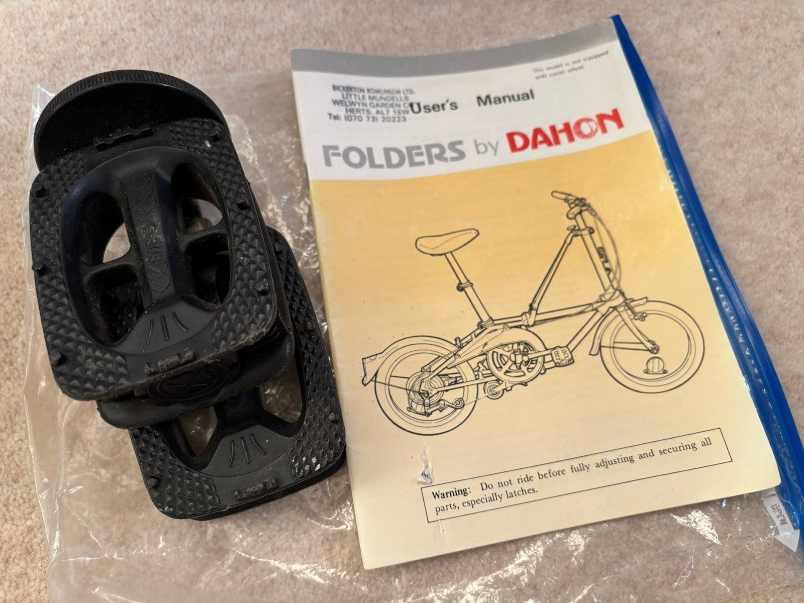 1990 Hub 89-4 Dahon Bickerton Folding bicycle Collectors Original & Hardly Used