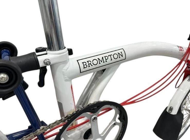 Brompton BWC Edition S6L (6 Speed)  folding bicycle - White-Red-Blue