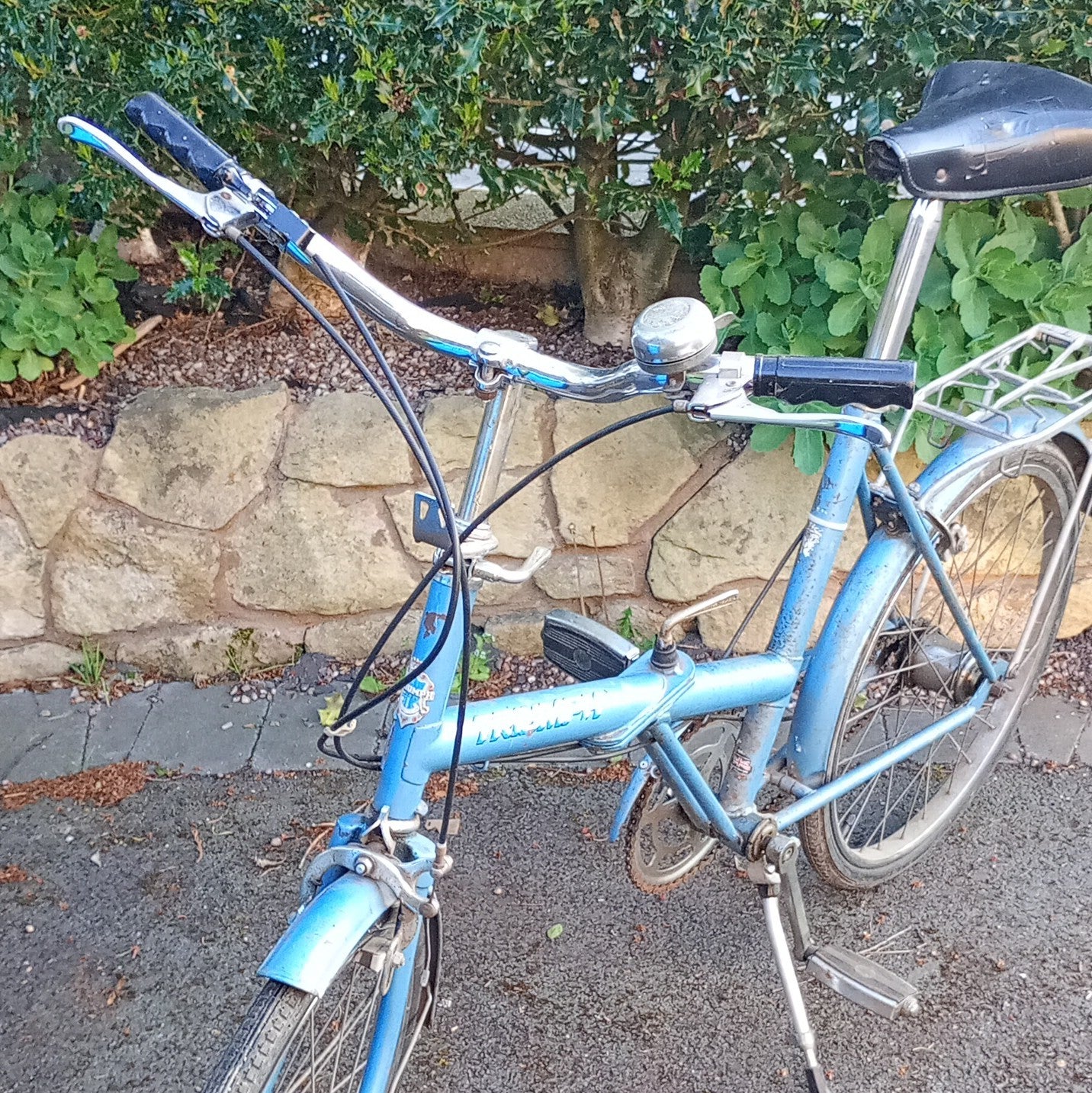 Raleigh Triumph Traffic Master Folding Bike 20in Blue 3 Speed Hub Mudguards Rack