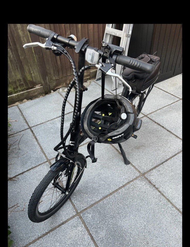 Carrera Black Folding Bike Unisex Adults Flat Bar Handlebars w/ Kickstand