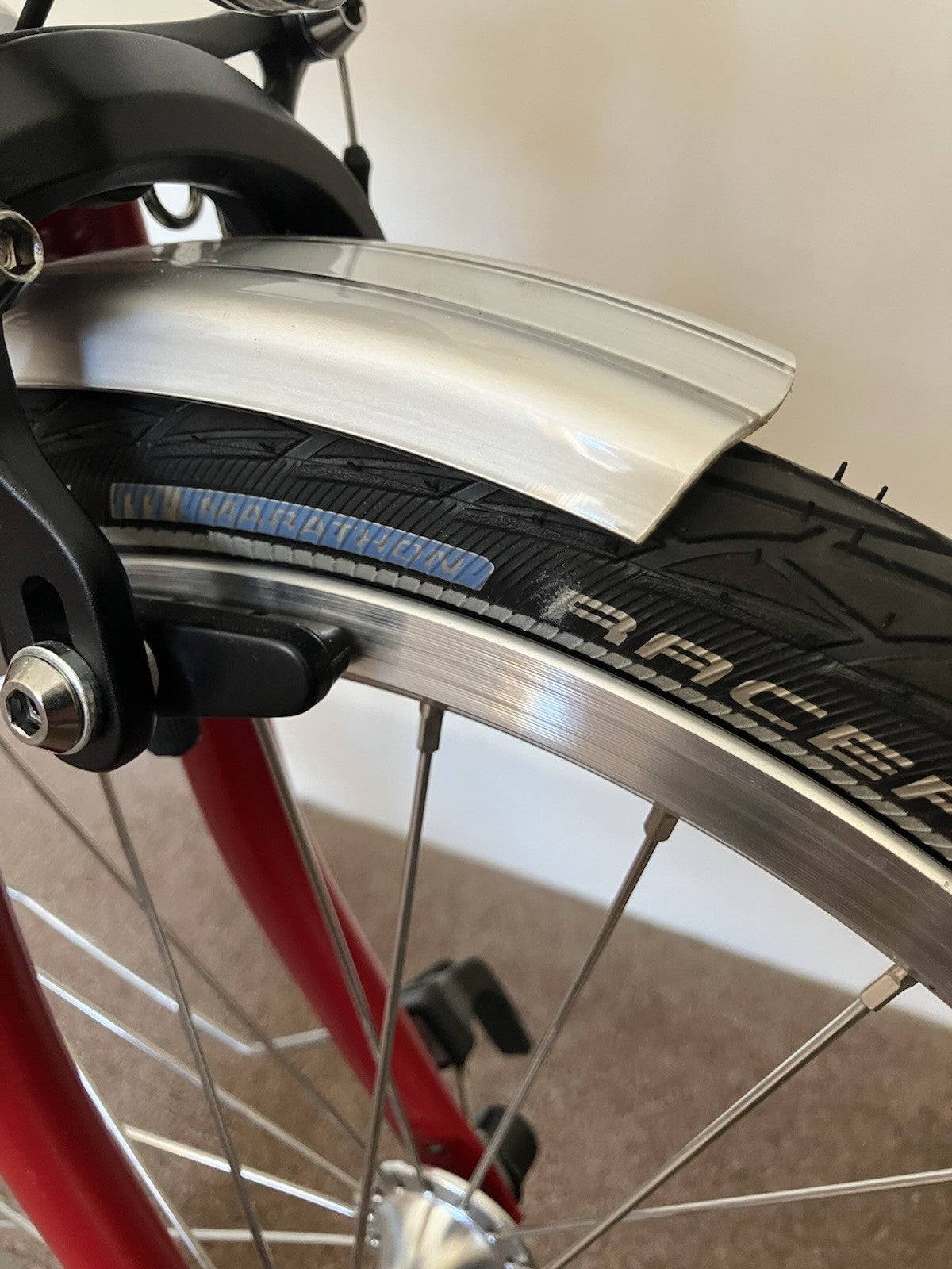 Brompton M6L (C-Line Explore) Folding Bike In House Red