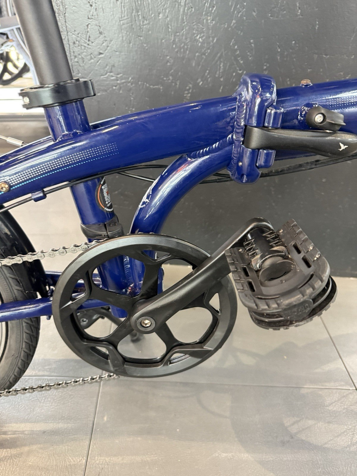 Tern 20in Folding Bike Blue 7-Speed Derailleur V-Brakes Mudguards Kickstand