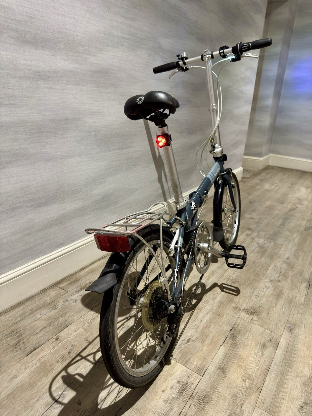 Dahon Horus 20in Folding Bike Blue Rear Rack Mudguards Derailleur Rim Brake