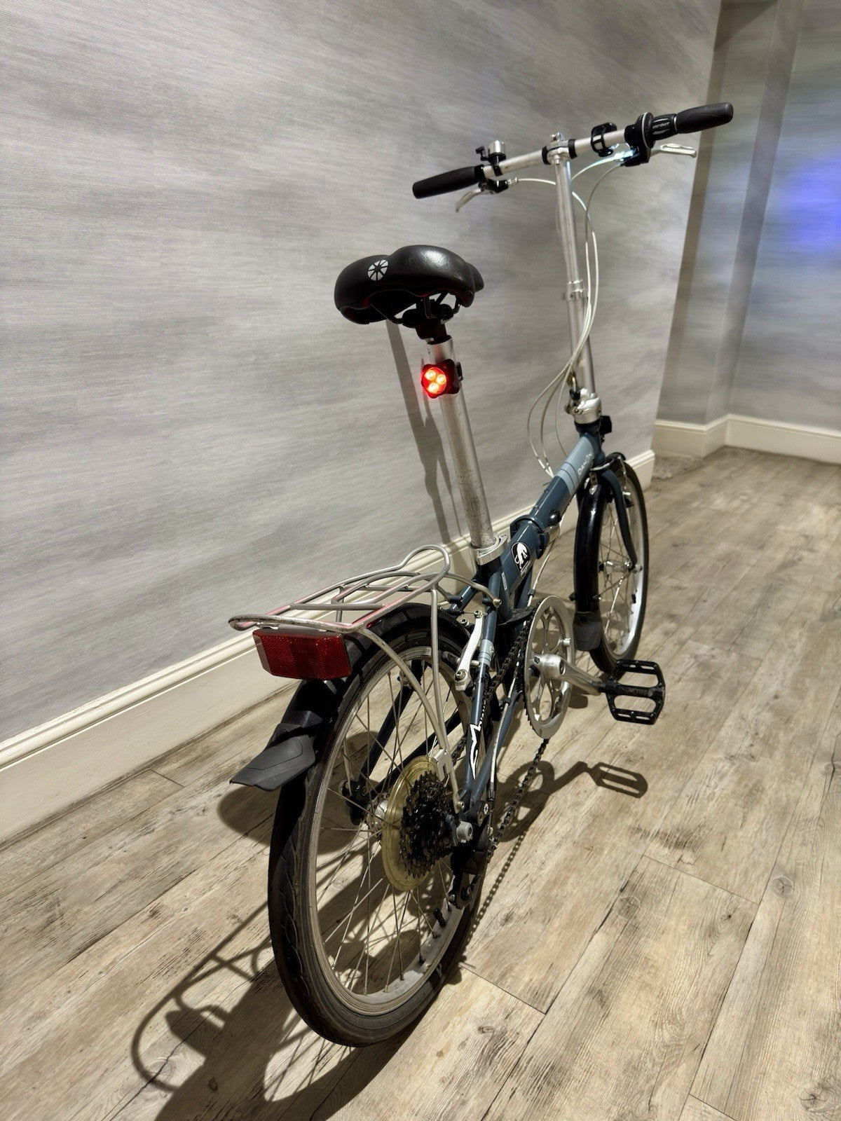 Dahon Horus 20in Folding Bike Blue Rear Rack Mudguards Derailleur Rim Brake