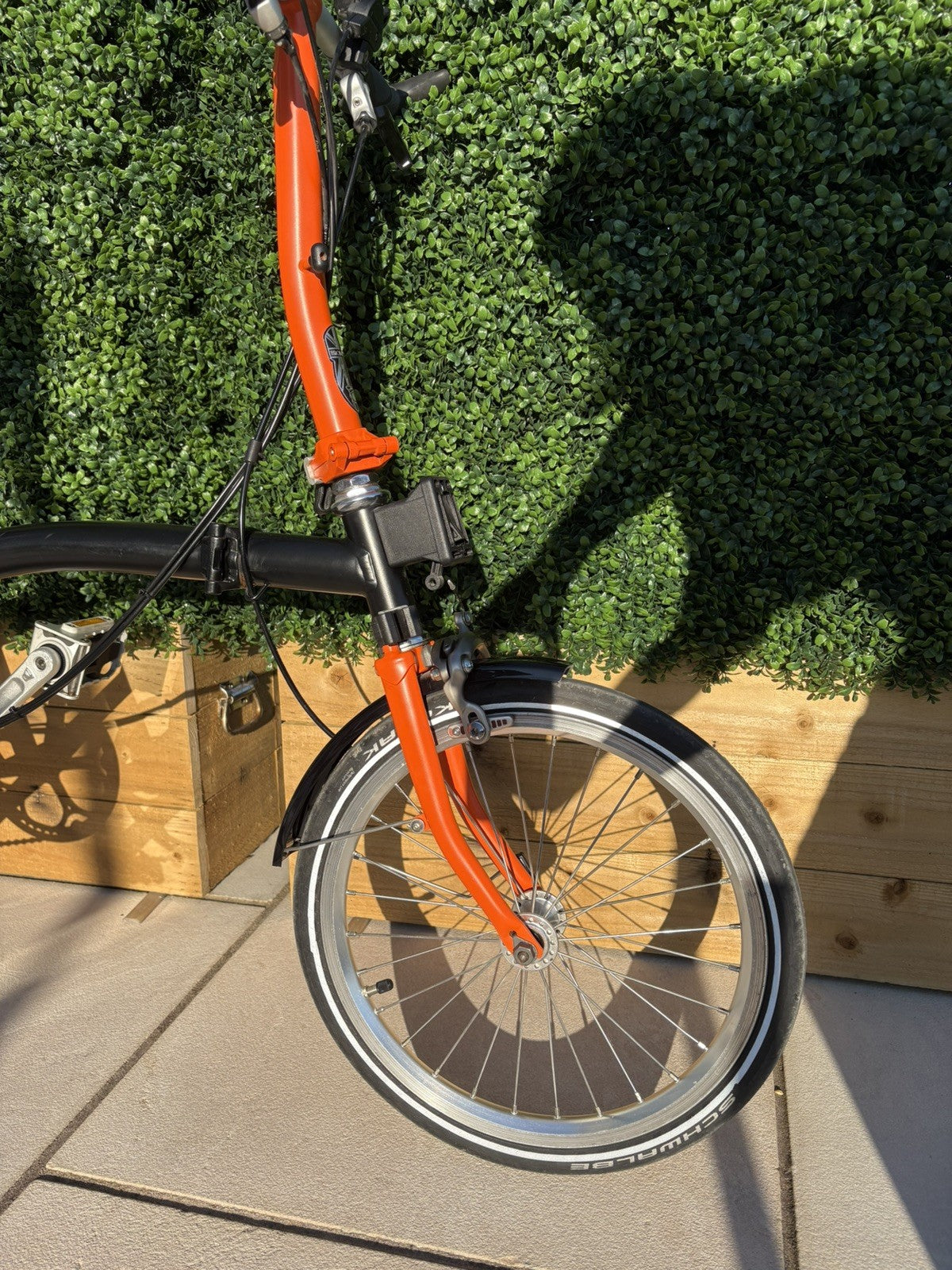 Brompton S6L 2014 6-Speed Folding Bike - Orange & Black - Very Good Condition