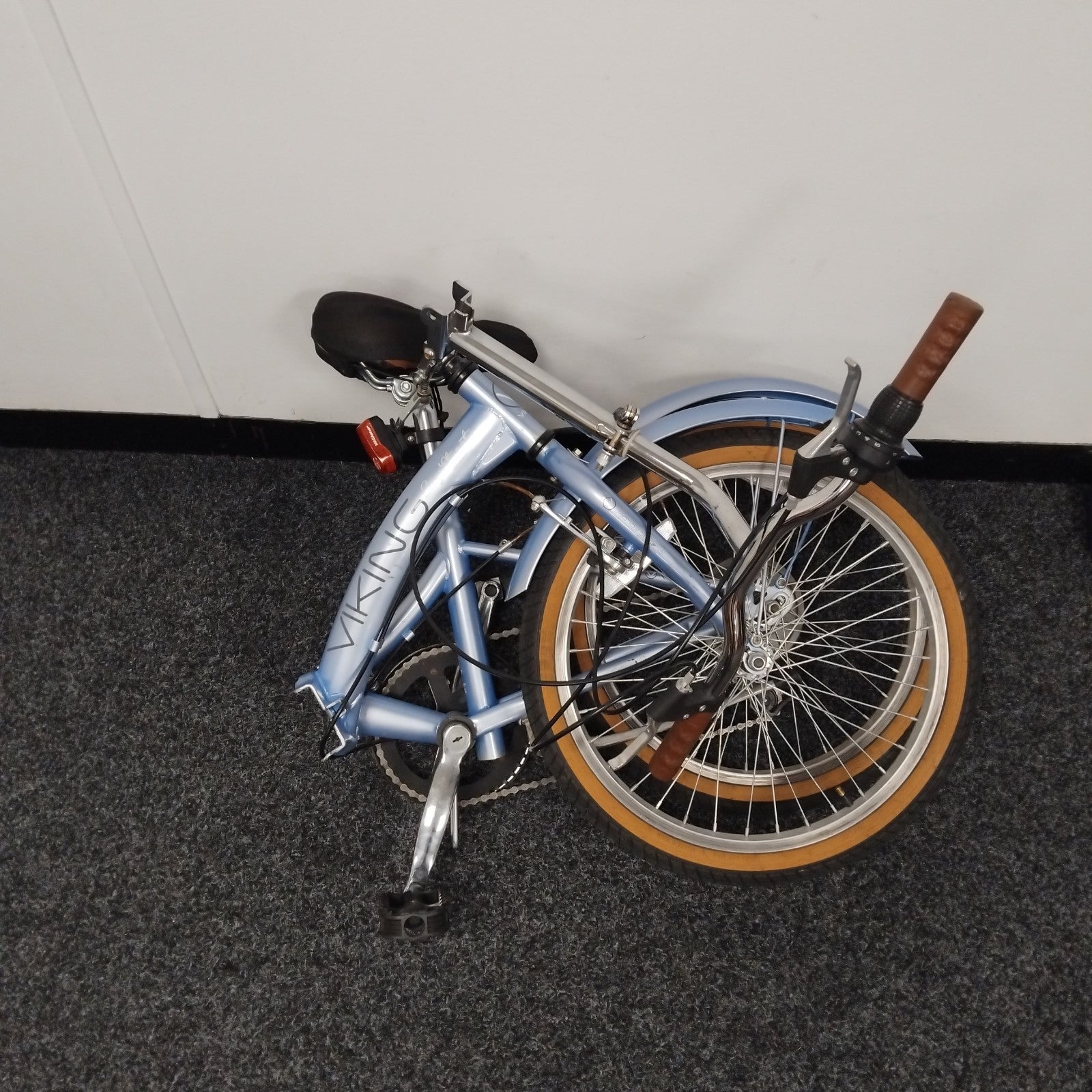 Viking Easy Street Metallic Blue Folding 6 Speed Bicycle - 19" Wheels