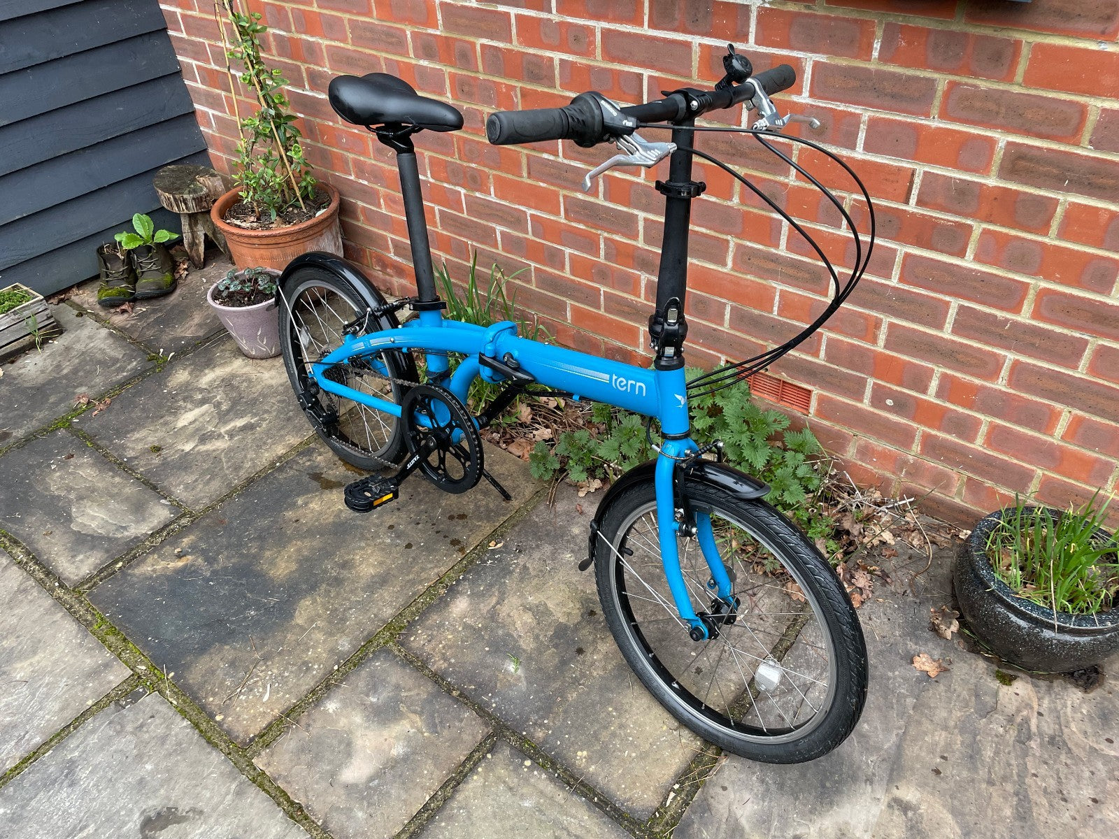 Tern Link B7 Folding Bicycle 20" 7 Speed Blue Easy Carry